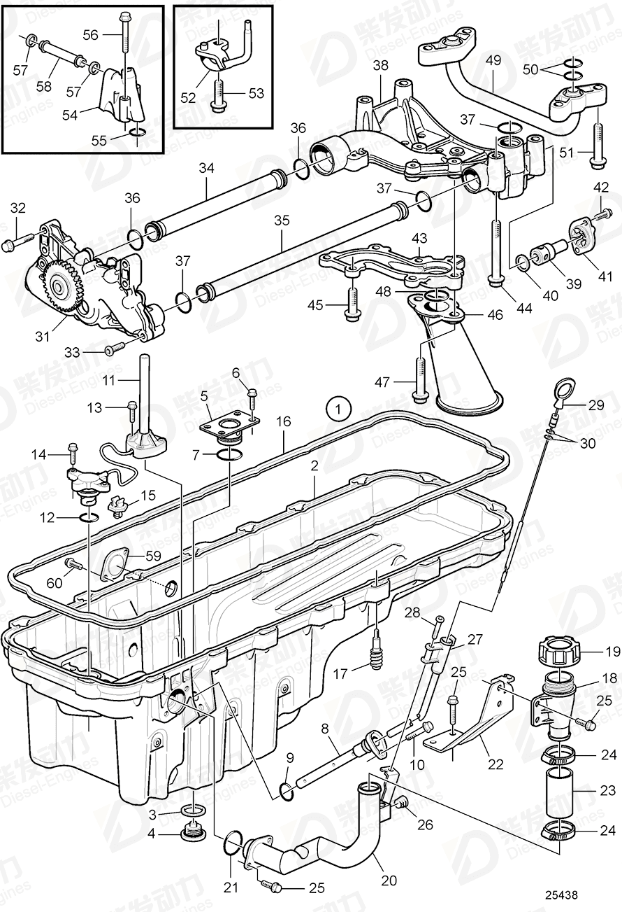 volvo penta Oil level sensor 21042447 Drawing volvo penta Oil level sensor 21042447 Drawing